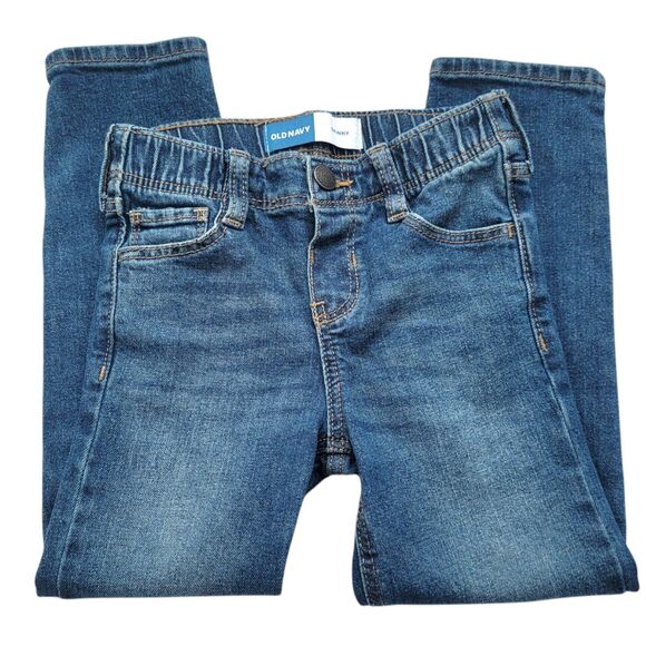 Old Navy Toddler Boy 5T Skinny Jeans Elastic Waist Pull-On MediumWash - Picture 1 of 8